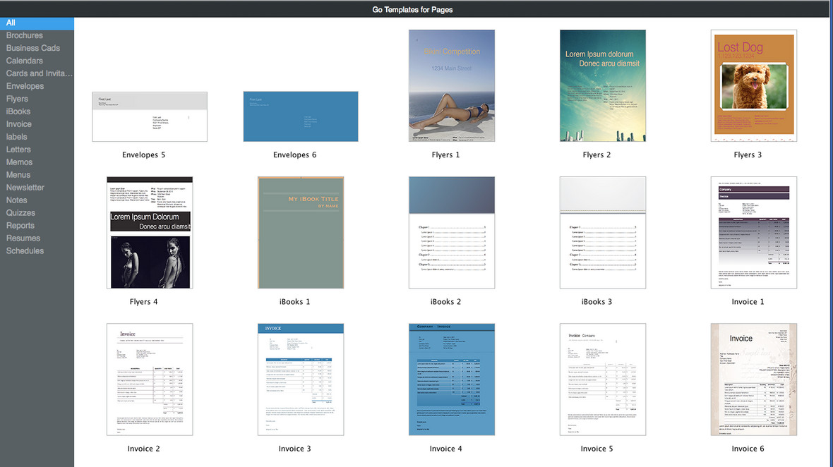 Package for Pages 1.1 : Main window