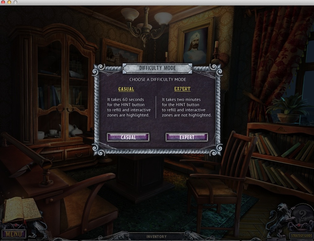 House of 1000 Doors: Family Secrets Collector's Edition 2.0 : Selecting Game Difficulty