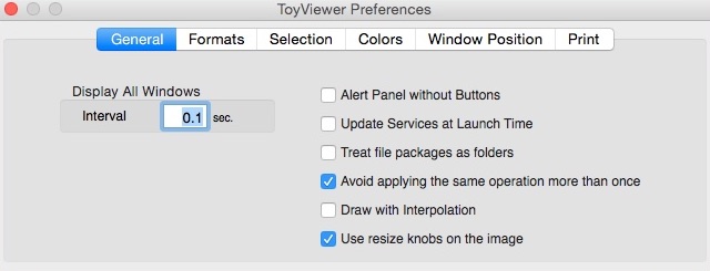 ToyViewer 5.4 : Preferences Window