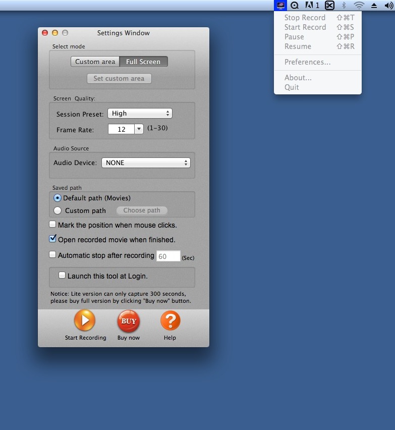 Screen Capture Tool 6.0 : Main window