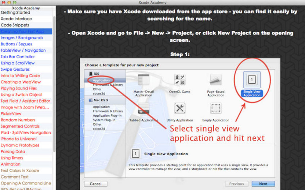 App Academy: Xcode Edition 1.2 : Main Window