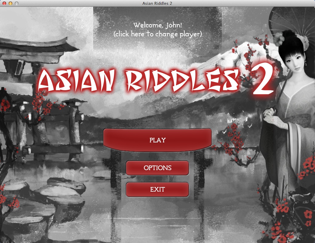Asian Riddles 2 : Main Menu