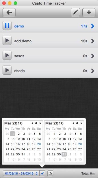 Caato Time Tracker 1.1 : Find Tasks