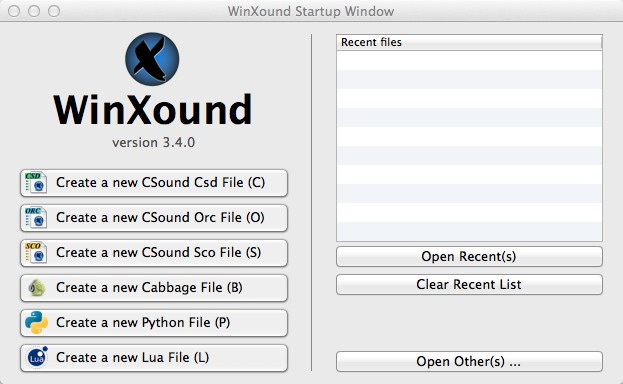 WinXound 3.4 : Main window
