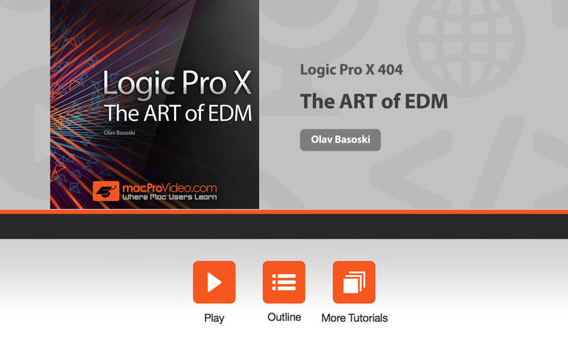 The ART of EDM in Logic Pro X 2.0 : Main window