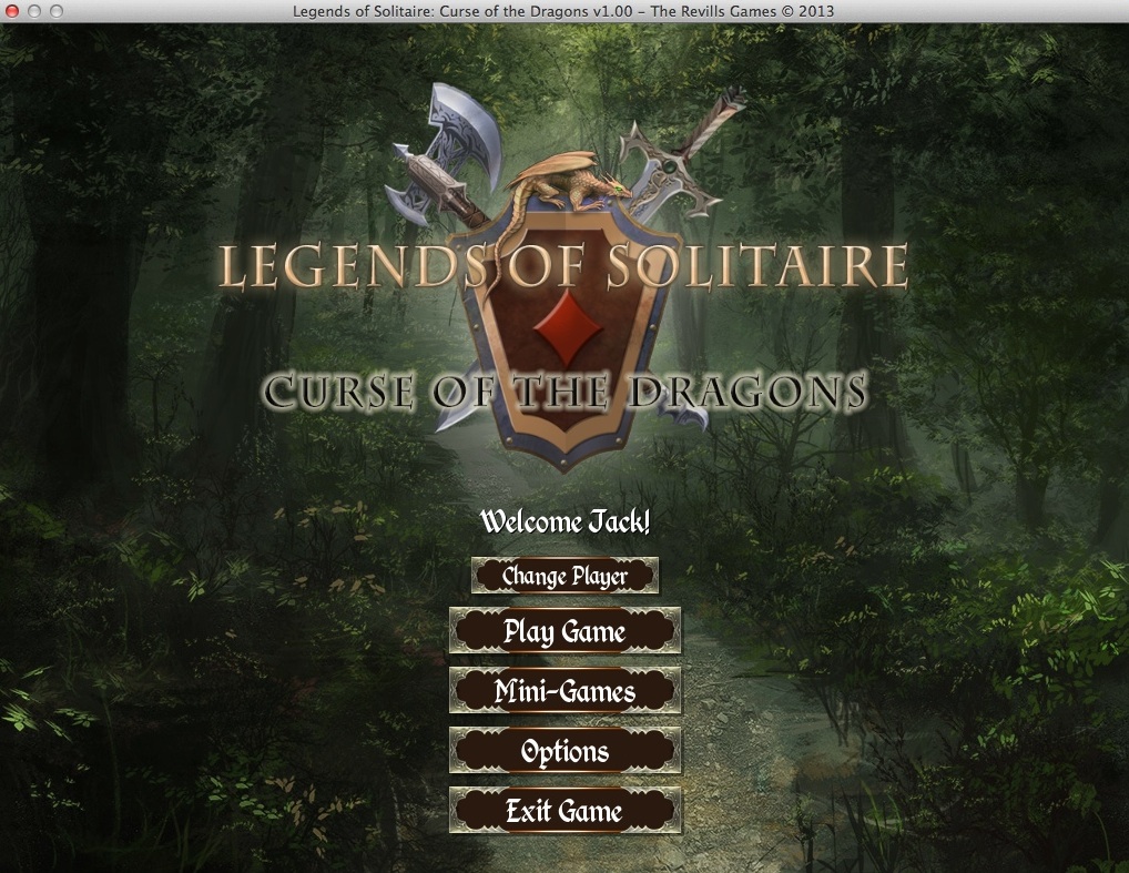 Legends of Solitaire: Curse of the Dragons 2.0 : Main Menu