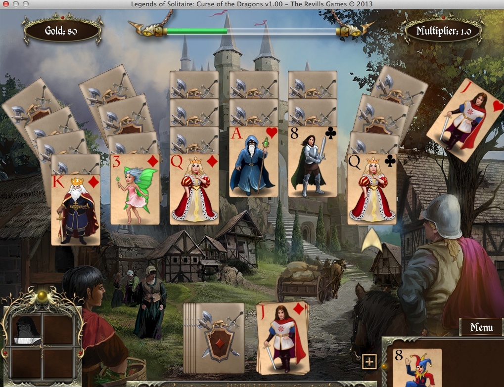 Legends of Solitaire: Curse of the Dragons 2.0 : Gameplay Window