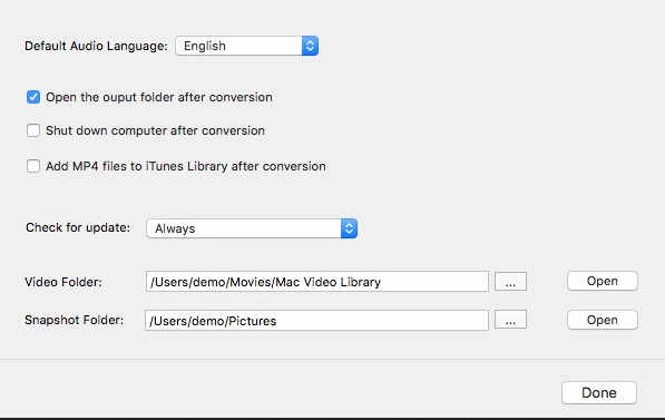 MacX Free DVD to AVI Converter for Mac 4.1 : General Preferences