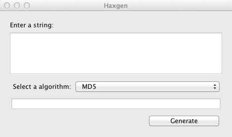 Haxgen 1.1 : Main window