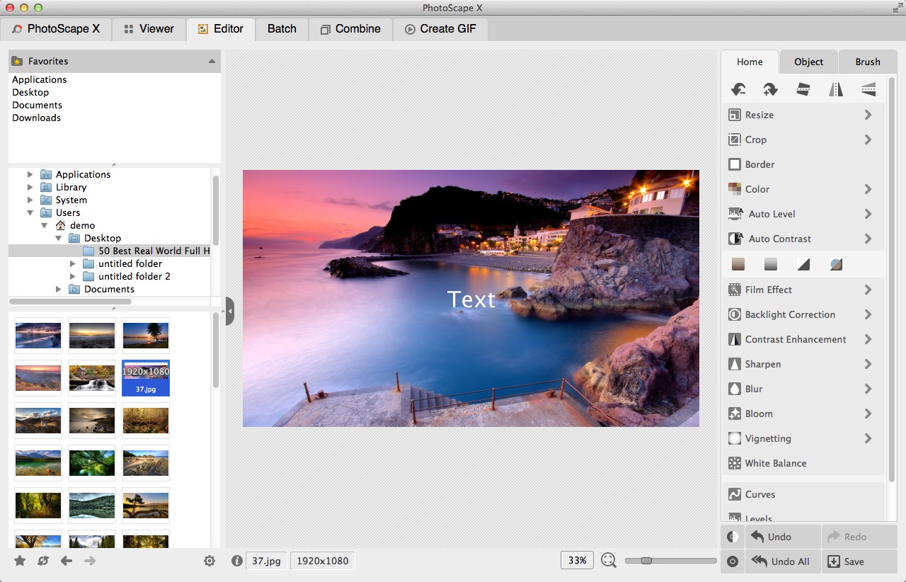 PhotoScape X 1.6 : Editor Window