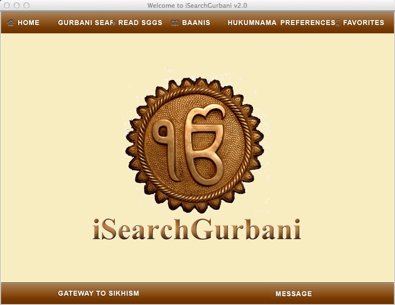 iSearchGurbani 2.0 : Main Window