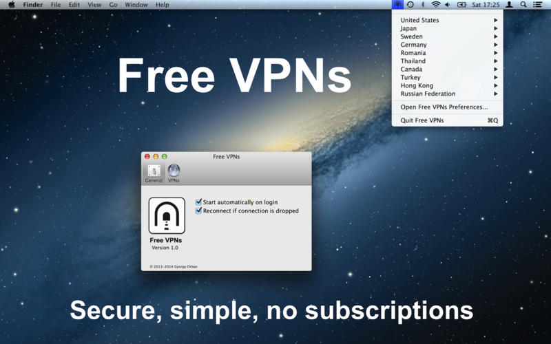 Free VPNs 1.2 : Main window