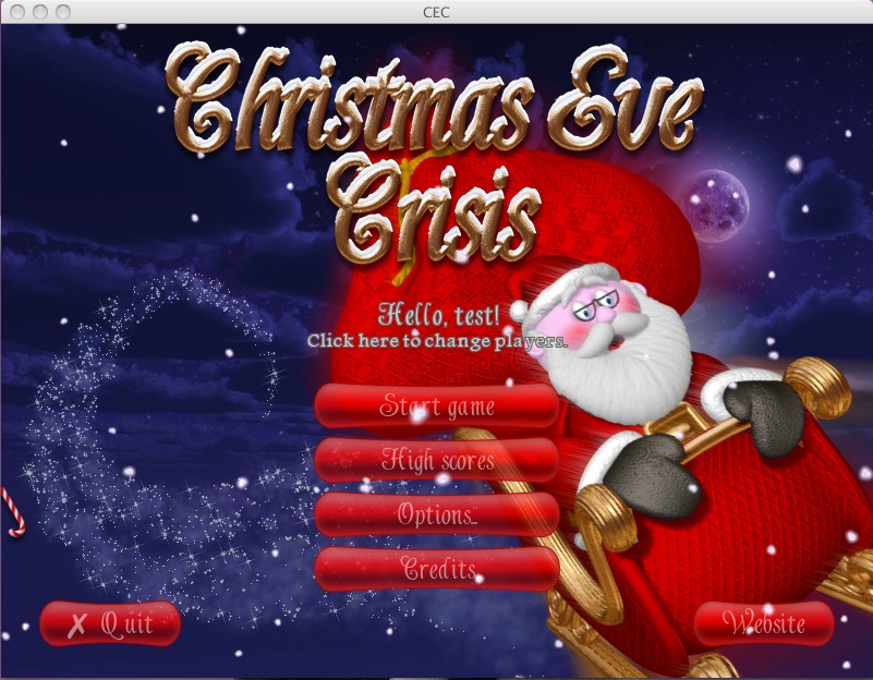 Christmas Eve Crisis 1.0 : Main menu