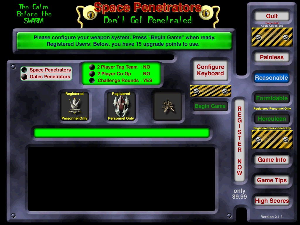 Space Penetrators 2.1 : Customize game