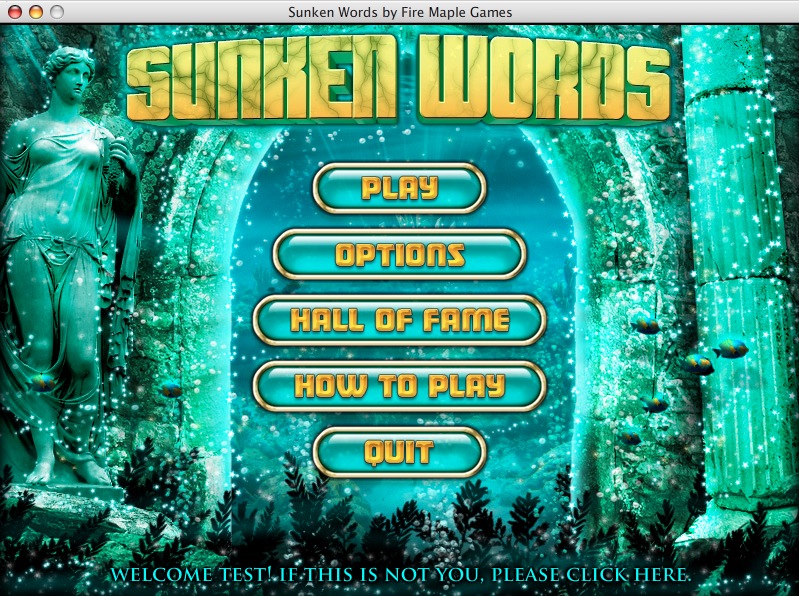 Sunken Words 1.0 : Main menu