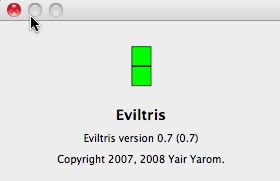 Eviltris 0.7 : Main window