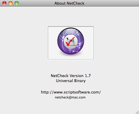NetCheck 1.7 : About Window