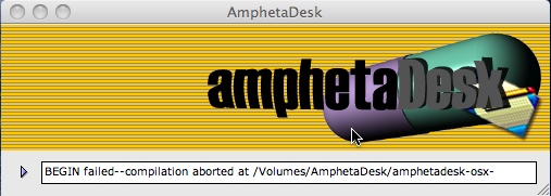 AmphetaDesk 0.9 : Main window