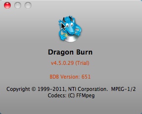 Dragon Burn 4.5 : About Window