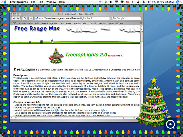 TreetopLights 2.4 : Main window
