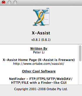 X-Assist 0.8 : About