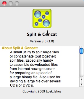 Split&Concat : About Window