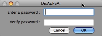 DisApPeAr 1.0 : Main window