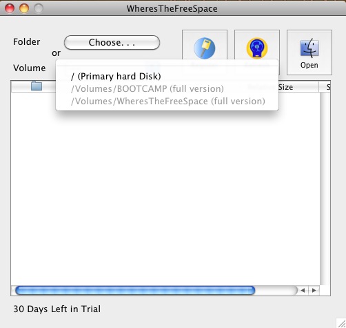 WheresTheFreeSpace 2.1 : Volumes restricted in trial version