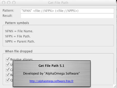 Get File Path 5.1 : Main Window