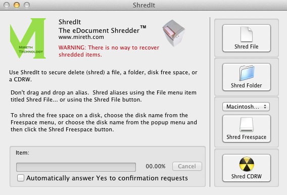 ShredIt X 6.0 : Trial limitation