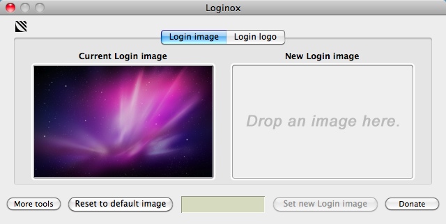 Loginox 1.0 beta : Change Login Image