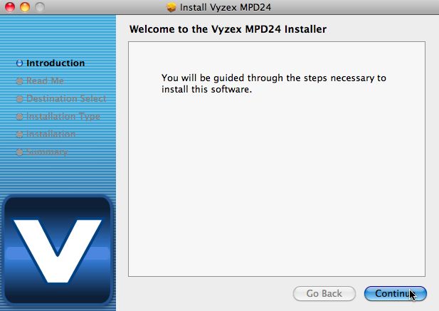 Vyzex MPD24 1.0 : Main window