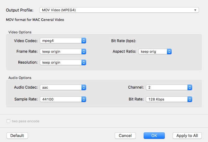 MacX Free DVD to MP4 Converter for Mac 4.1 : Advanced Settings