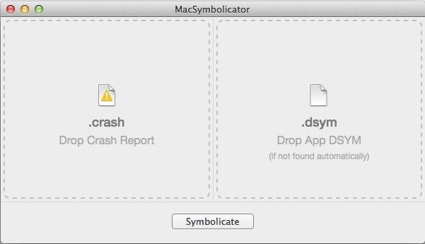 MacSymbolicator 1.1 : Main Window