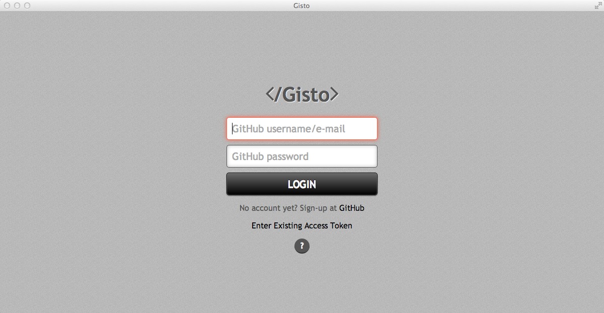 gisto 0.2 beta : Main Window