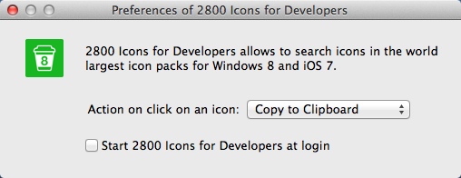 2800 Icons for Developers 2.0 : Program Preferences