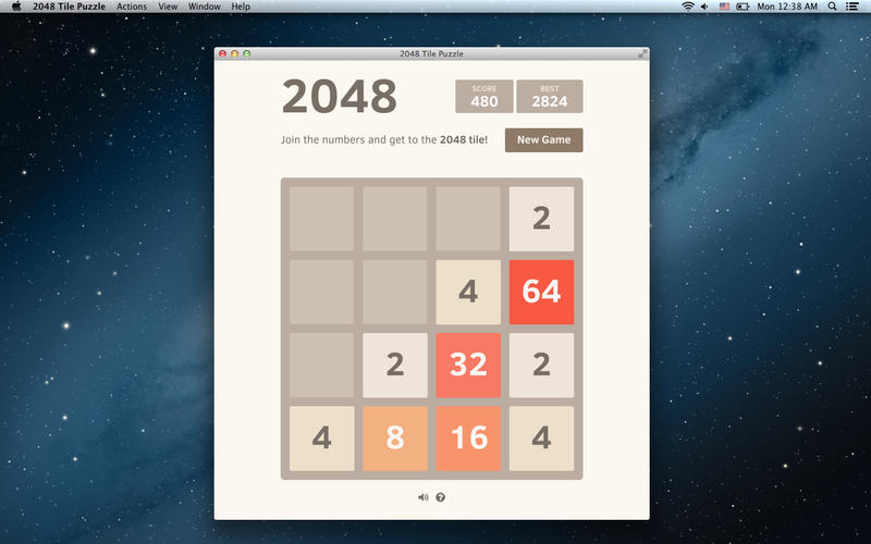 2048 Tile Puzzle 1.0 : Main window