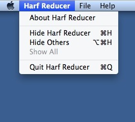 Harf Reducer 1.0 : Main window