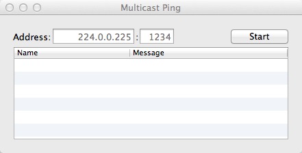 Multicast Ping 1.0 : Main window