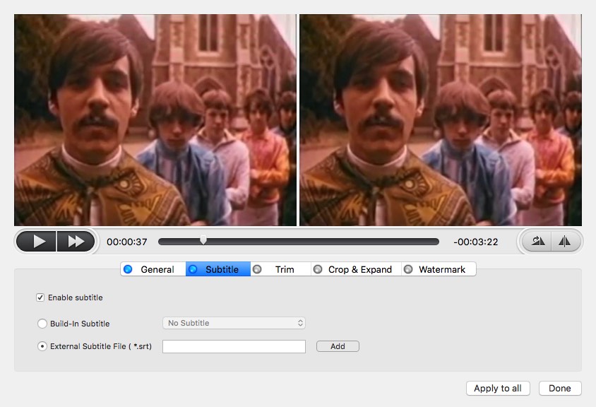 MacX Free FLV Video Converter 4.1 : Subtitle Options