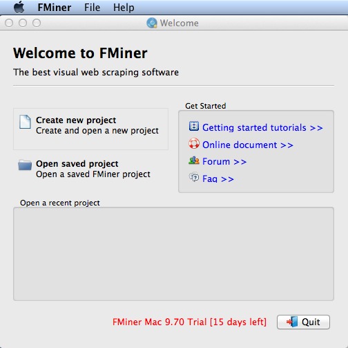 FMiner 9.7 : Main Window