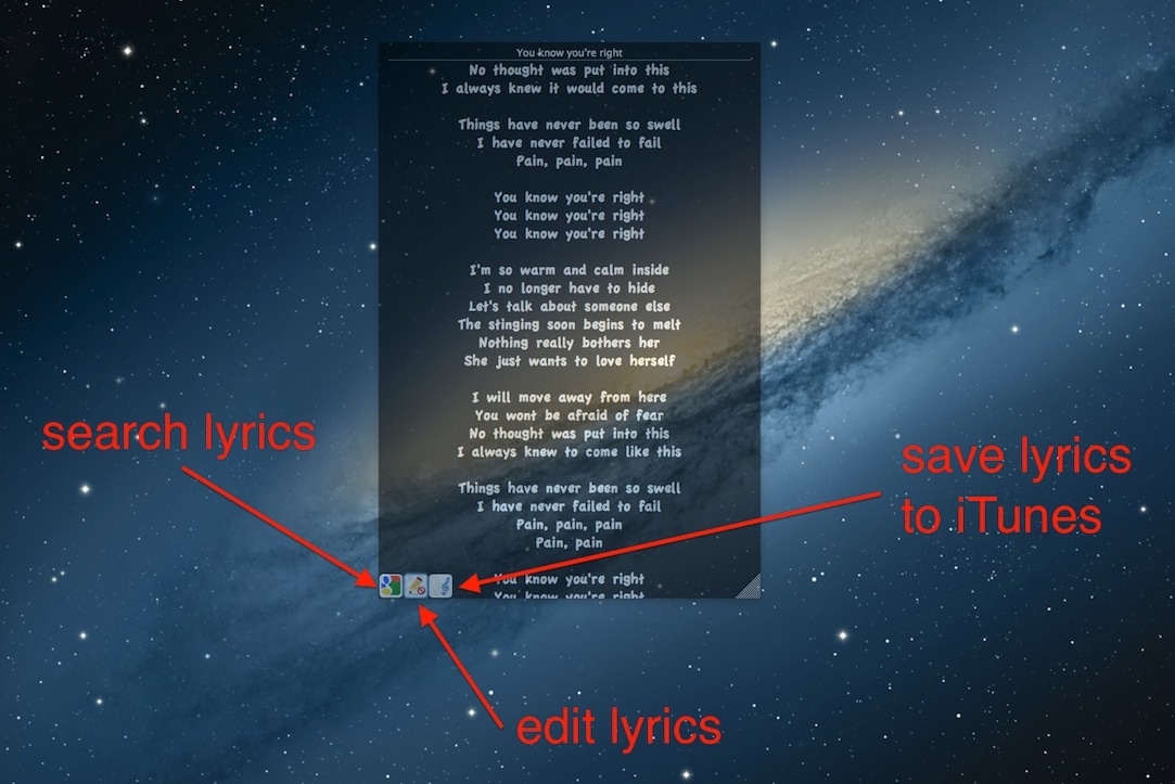 LyricsMate 1.0 : Main window