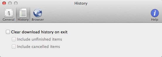 Download Buddy 1.4 : History Options