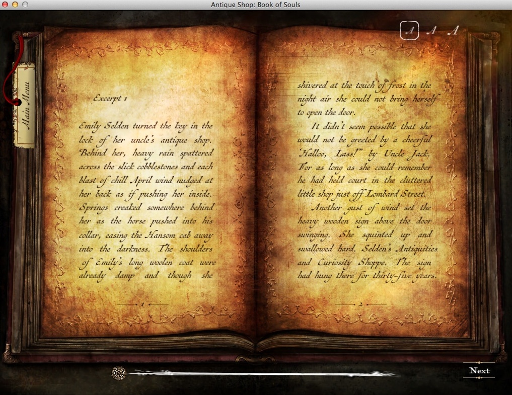 Antique Shop: Book of Souls 2.0 : Novel Excerpts Window