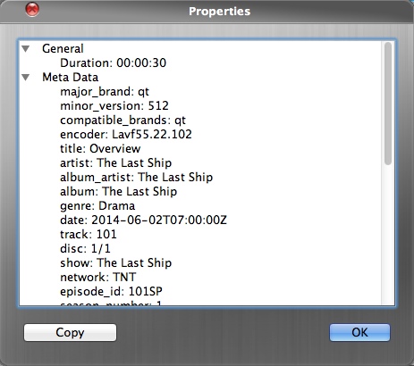 Bigasoft AVI to iMovie Converter 3.7 : Checking Input File Information