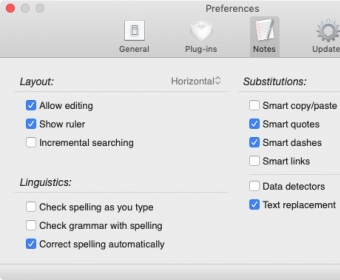 Notes Preferences