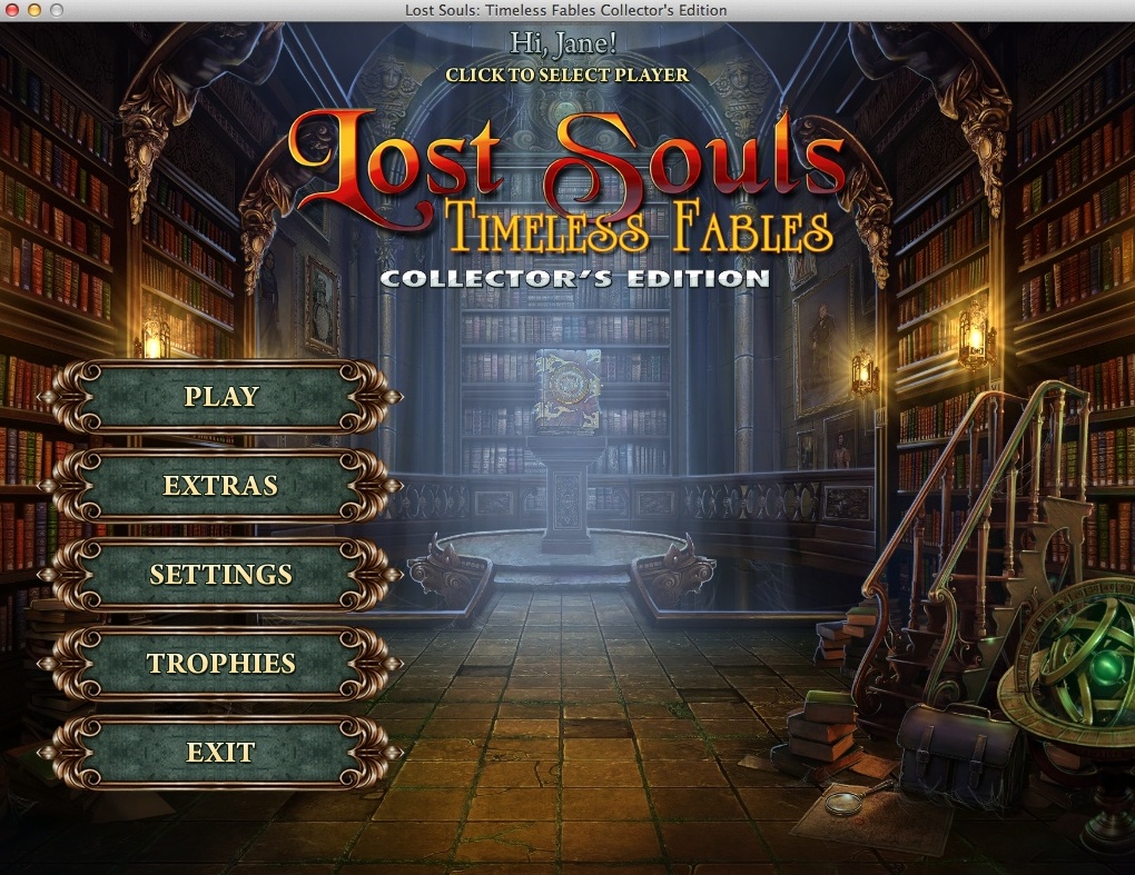 Lost Souls: Timeless Fables Collector's Edition : Main Menu