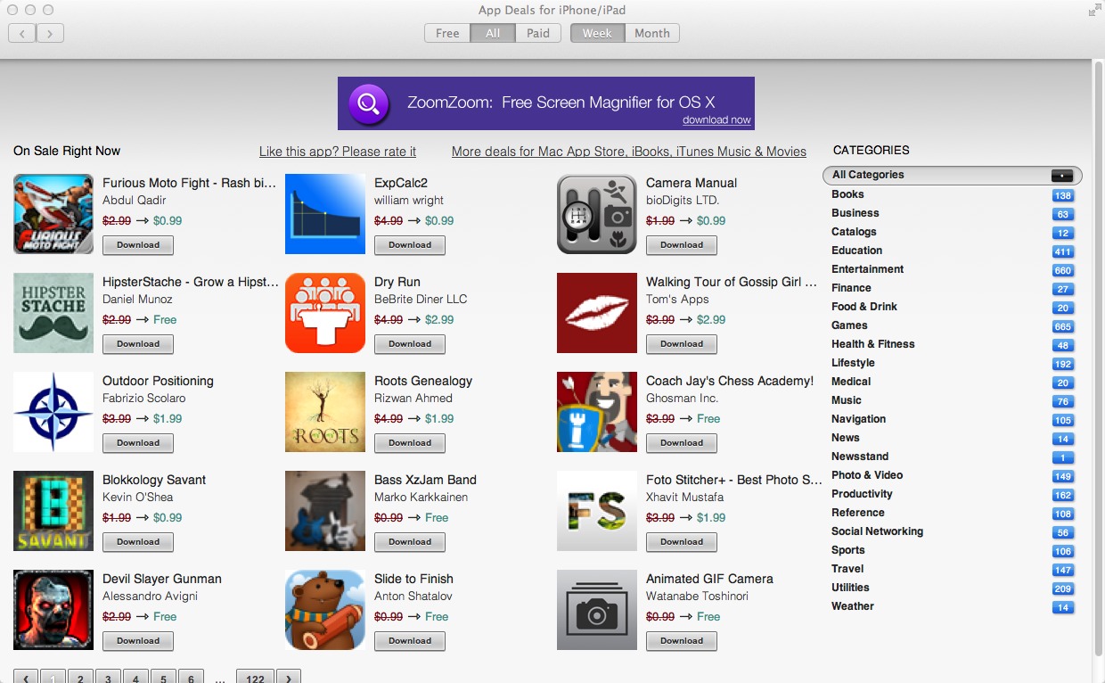 App Deals for iPhone/iPad 1.1 : Main Window