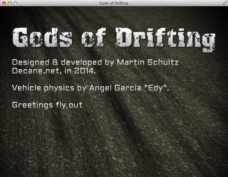 Gods of Drifting 1.1 : Credits Window