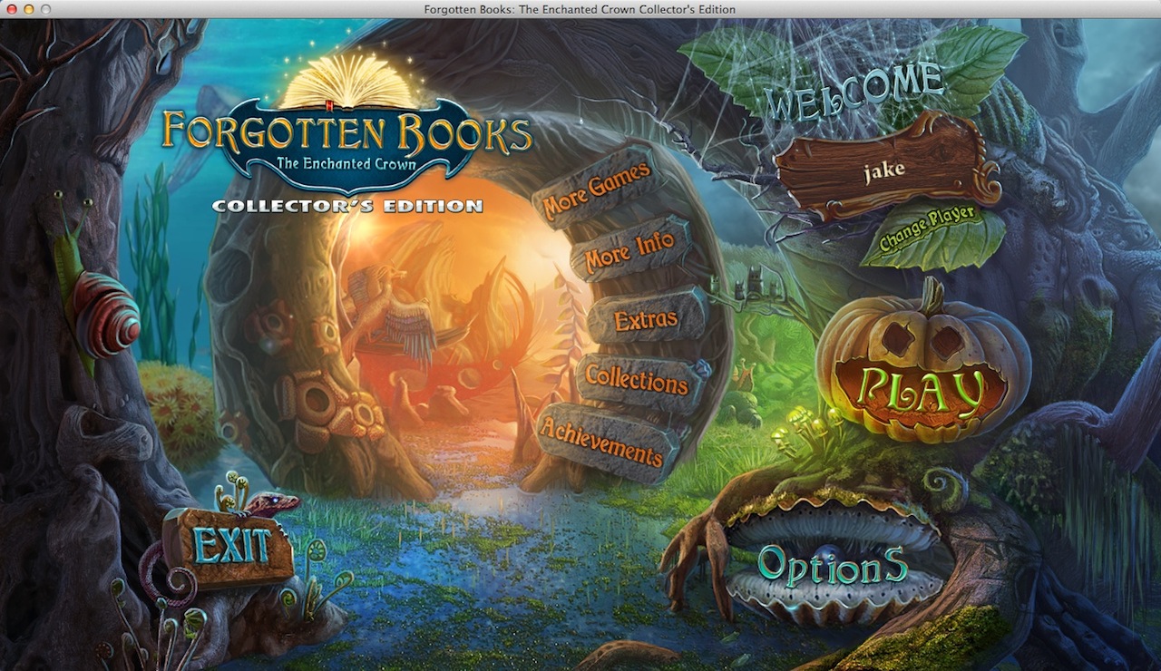 Forgotten Books: The Enchanted Crown Collector's Edition 2.0 : Main Menu